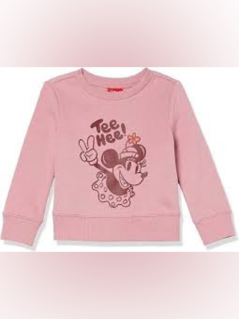 NWT Disney Minnie Mouse Girls 6/7 Pink Fleece Sweatshirt Amazon Essentials